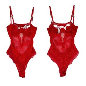 Victoria's Secret Red Lace Chemise